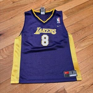 rare nike kobe bryant jersey lakers #8 purple kids sz 7